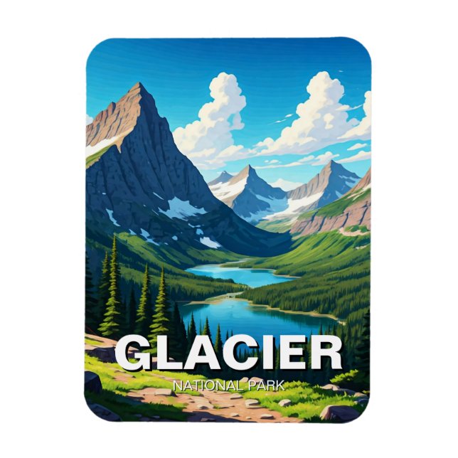 Glacier National Park Travel Magnet (Vertical)