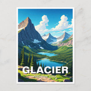 Glacier National Park Travel Postcard