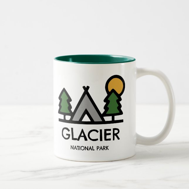 Glacier National Park Two-Tone Coffee Mug (Right)