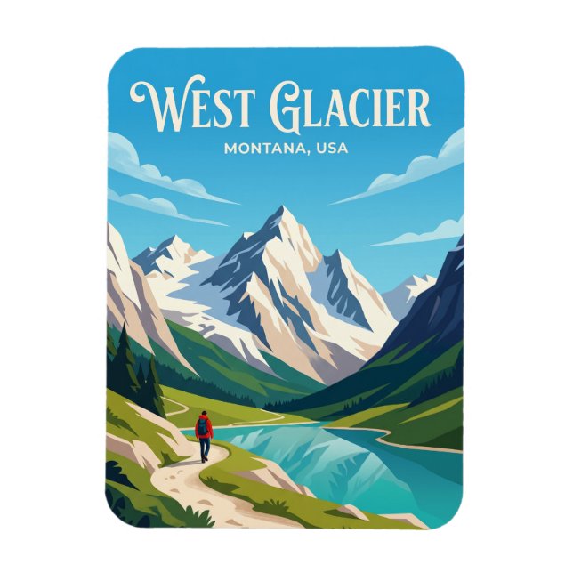 Glacier National Park USA Magnet (Vertical)
