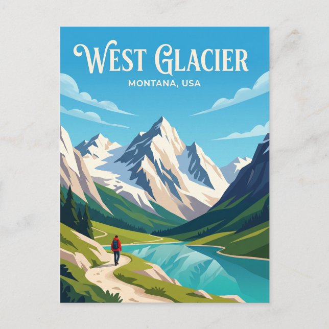 Glacier National Park USA Postcard (Front)