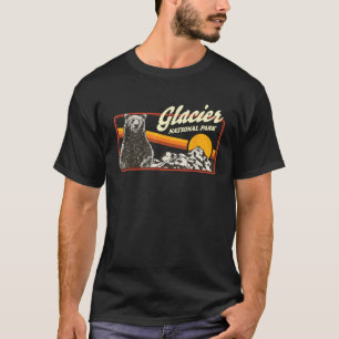 Glacier National Park Vintage Bear Graphic T-Shirt