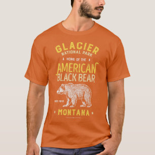 Glacier National Park Vintage Montana Bear Men Wom T-Shirt