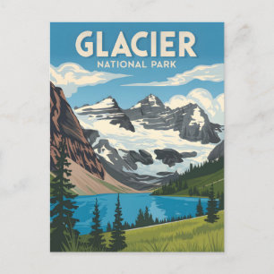 Glacier National Park vintage Postcard