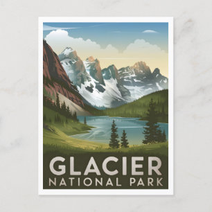 Glacier National Park vintage Postcard
