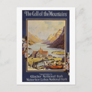 Glacier National Park Vintage Travel Postcard