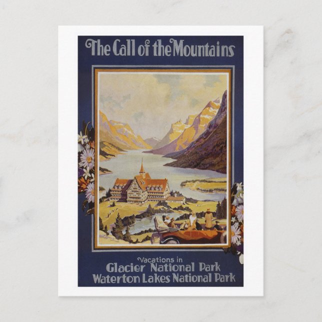 Glacier National Park Vintage Travel Postcard (Front)