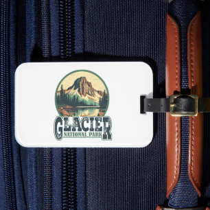 Glacier National Park Vintage Travel Postcard Luggage Tag