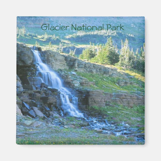 Glacier National Park Waterfall Magnet (Front)