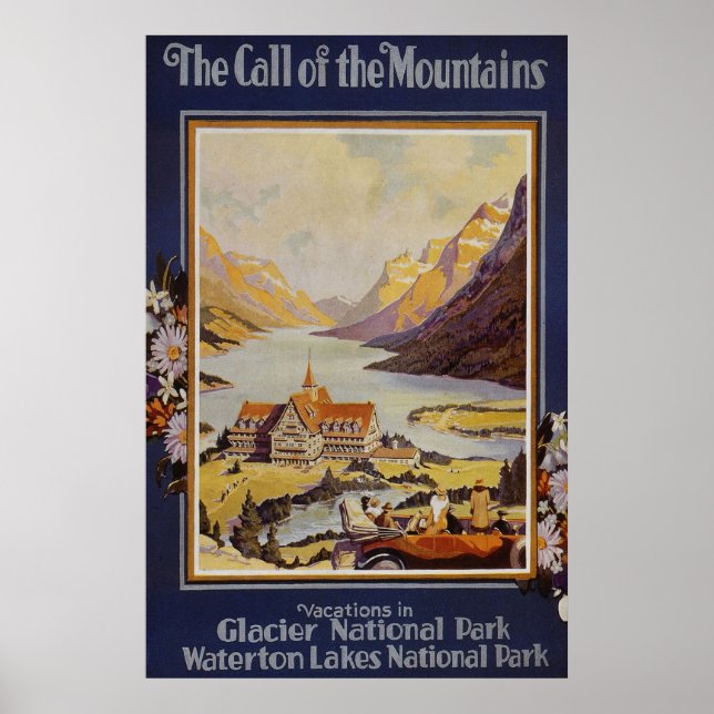Glacier National Park Waterton Lakes Poster (Front)