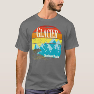 Glacier National Park with Mountains and Bear Dist T-Shirt