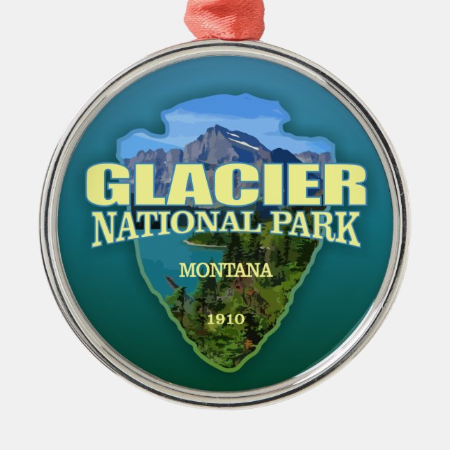 Glacier NP (arrowhead) Metal Tree Decoration (Front)