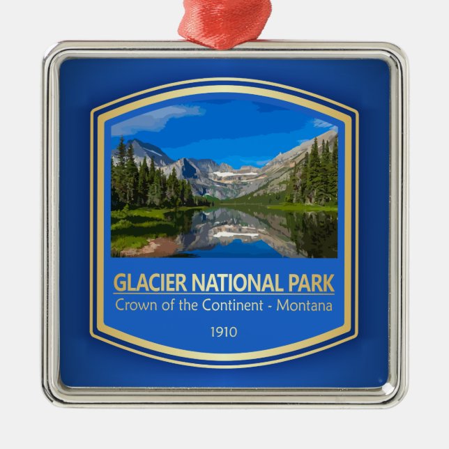 Glacier NP (PF1) Metal Tree Decoration (Front)