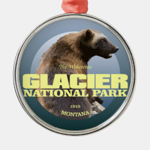 Glacier NP (Wolverine) WT Metal Tree Decoration