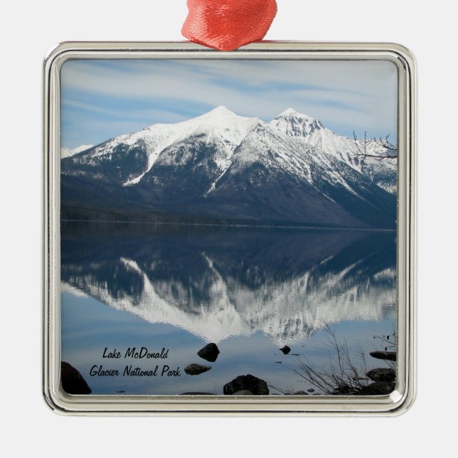 Glacier Park Ornament! Metal Tree Decoration (Front)