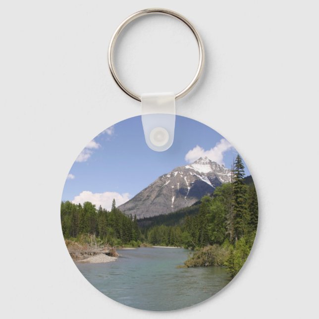 Glacier Park Rivers and Peaks Key Ring (Front)