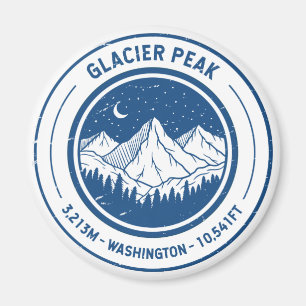 Glacier Peak Washington Hiking Skiing Travel Magnet