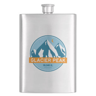 Glacier Peak Washington Stars Moon Hip Flask