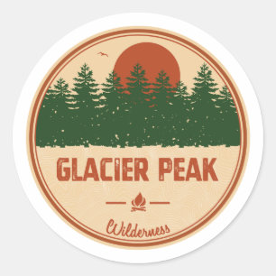 Glacier Peak Wilderness Classic Round Sticker