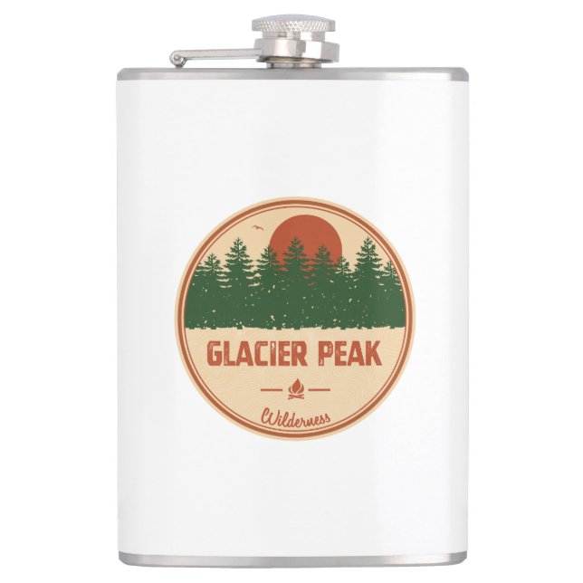 Glacier Peak Wilderness Hip Flask (Front)