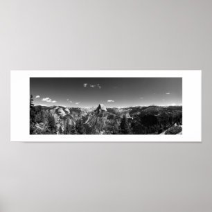 Glacier Point Black and White Poster