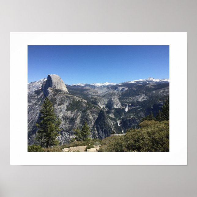 Glacier Point Yosemite Blue Color Photography Poster (Front)