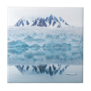 Glacier reflections, Norway Tile