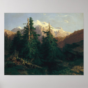 Glacier, Rosen Lanigletscher, 1854 Poster