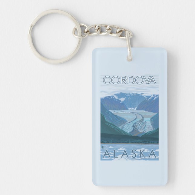 Glacier Scene - Cordova, Alaska Key Ring (Front)