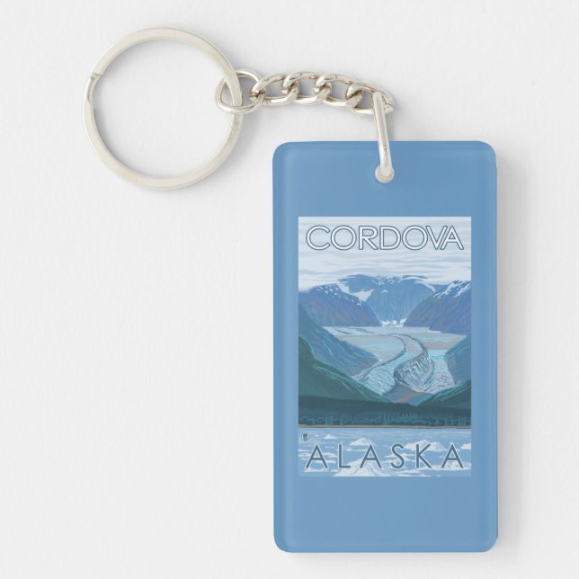 Glacier Scene - Cordova, Alaska Key Ring (Front)
