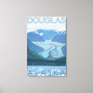Glacier Scene - Douglas, Alaska Canvas Print