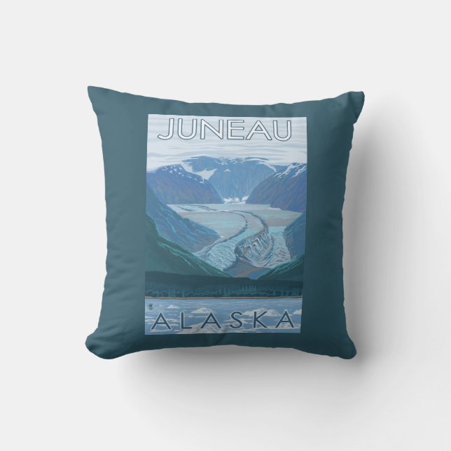 Glacier Scene - Juneau, Alaska Cushion (Front)