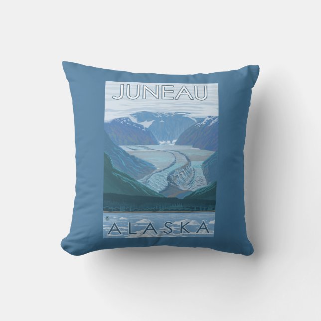 Glacier Scene - Juneau, Alaska Cushion (Front)