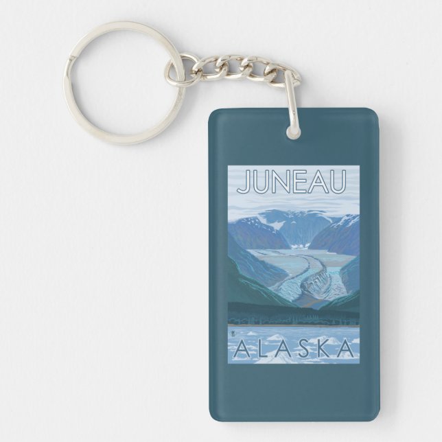 Glacier Scene - Juneau, Alaska Key Ring (Front)