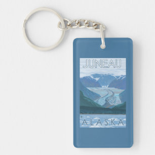 Glacier Scene - Juneau, Alaska Key Ring