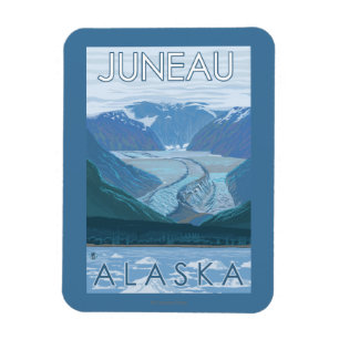 Glacier Scene - Juneau, Alaska Magnet