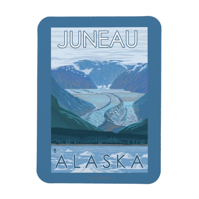 Glacier Scene - Juneau, Alaska Magnet (Vertical)