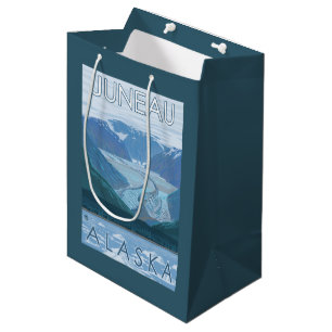 Glacier Scene - Juneau, Alaska Medium Gift Bag
