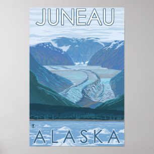 Glacier Scene - Juneau, Alaska Poster
