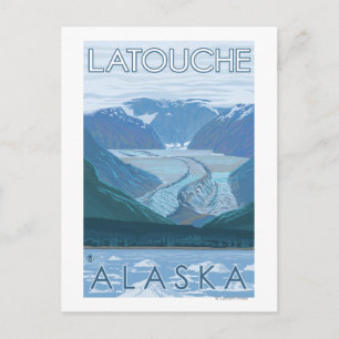 Glacier Scene - Latouche, Alaska Postcard