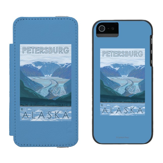 Glacier Scene - Petersburg, Alaska Incipio iPhone Wallet Case (Side by Side)