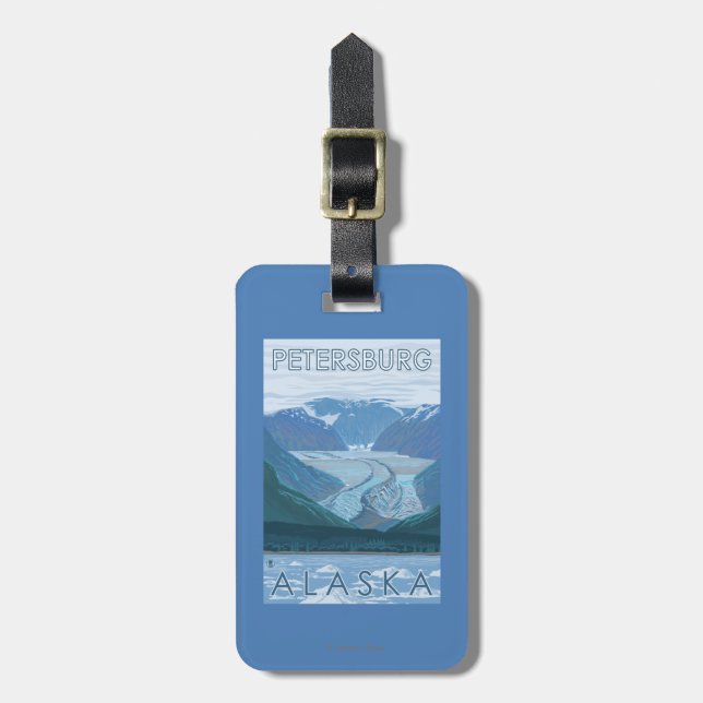 Glacier Scene - Petersburg, Alaska Luggage Tag (Front Vertical)