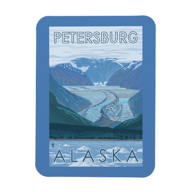 Glacier Scene - Petersburg, Alaska Magnet (Vertical)