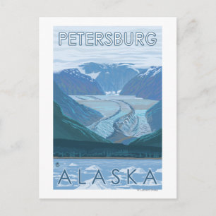 Glacier Scene - Petersburg, Alaska Postcard