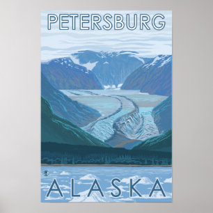 Glacier Scene - Petersburg, Alaska Poster