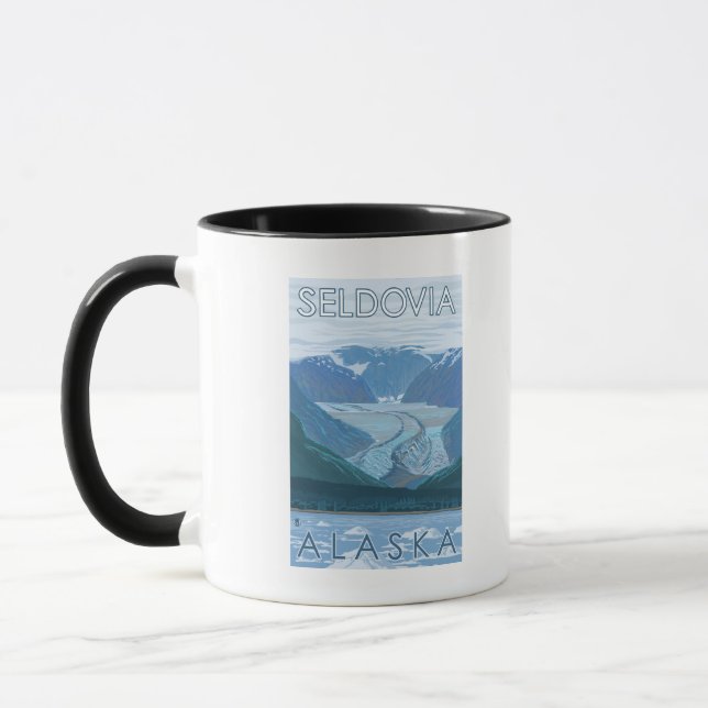 Glacier Scene - Seldovia, Alaska Mug (Left)