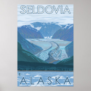 Glacier Scene - Seldovia, Alaska Poster
