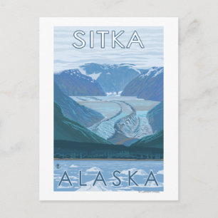 Glacier Scene - Sitka, Alaska Postcard