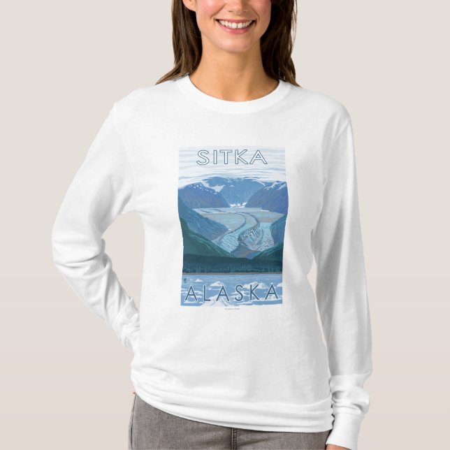 Glacier Scene - Sitka, Alaska T-Shirt (Front)