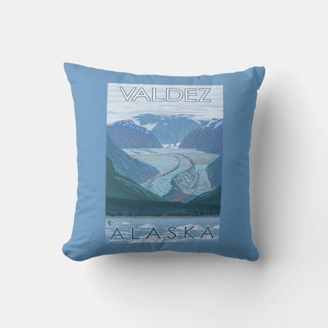 Glacier Scene - Valdez, Alaska Cushion (Front)
